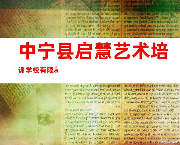 中宁县启慧艺术培训学校有限公司